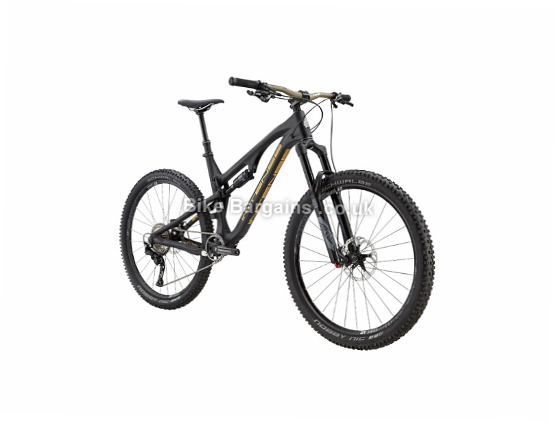 black full suspension mountain bike