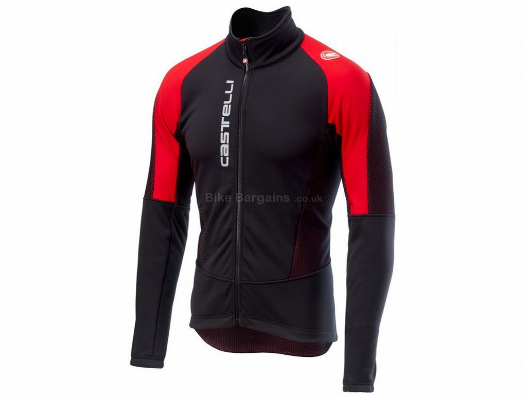 red cycling jacket