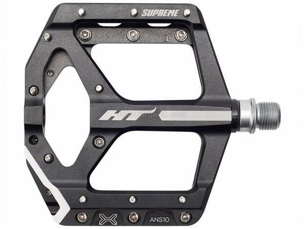 HT Components ANS10 Flat Pedals Flat, MTB, 368g, Alloy, Black, 9/16"