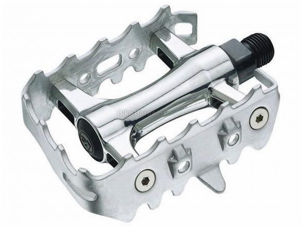 Raleigh Alloy MTB Pedals Flat, MTB, 322g, Alloy, Black, Silver, 9/16"