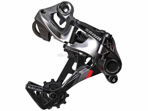 SRAM XX1 Type 2.1 11 Speed Rear Derailleur 11 Speed XX1 Rear Mech, MTB usage, weighs 245g, Black, Silver