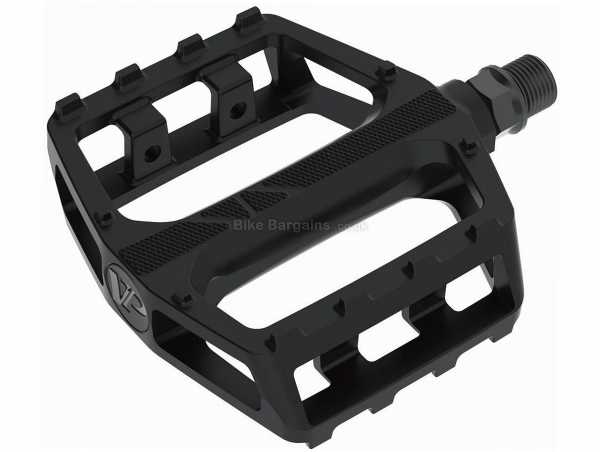 VP Components VPE506 Pedals Alloy Flat Road, MTB Pedals, weighs 425g, 9/16", Black, made from Alloy & Steel